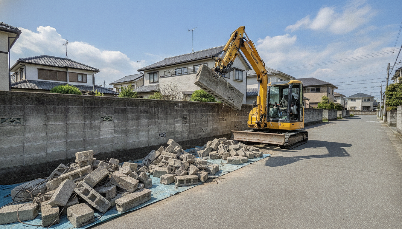ブロック塀撤去費用の相場は？大谷石塀と宇都宮の補助金も解説
